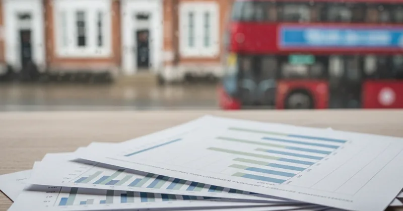 printed bar chart paper printouts fanned across a desk, shallow focus